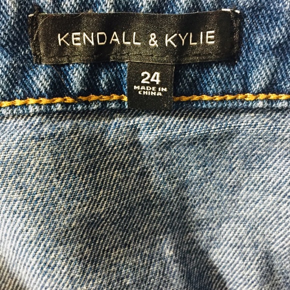 Kendall & Kylie Women’s Size 24 Lace Up Front Blue Denim Jean Mini A-Line Skirt - Picture 5 of 5